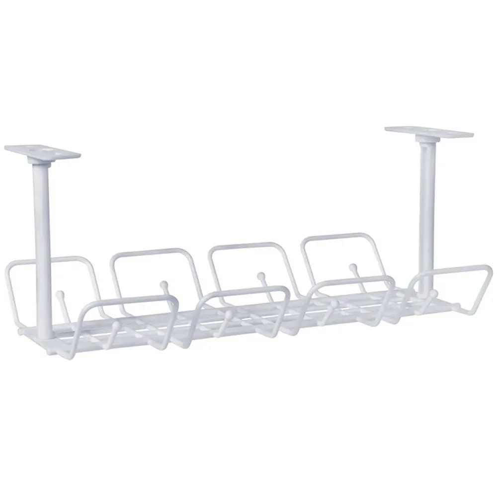Set di 1 Cesto Portacavi Sottoscrivania, Robusto Organizzatore per Cavi, Cesto Sospeso per Ufficio e Cucina