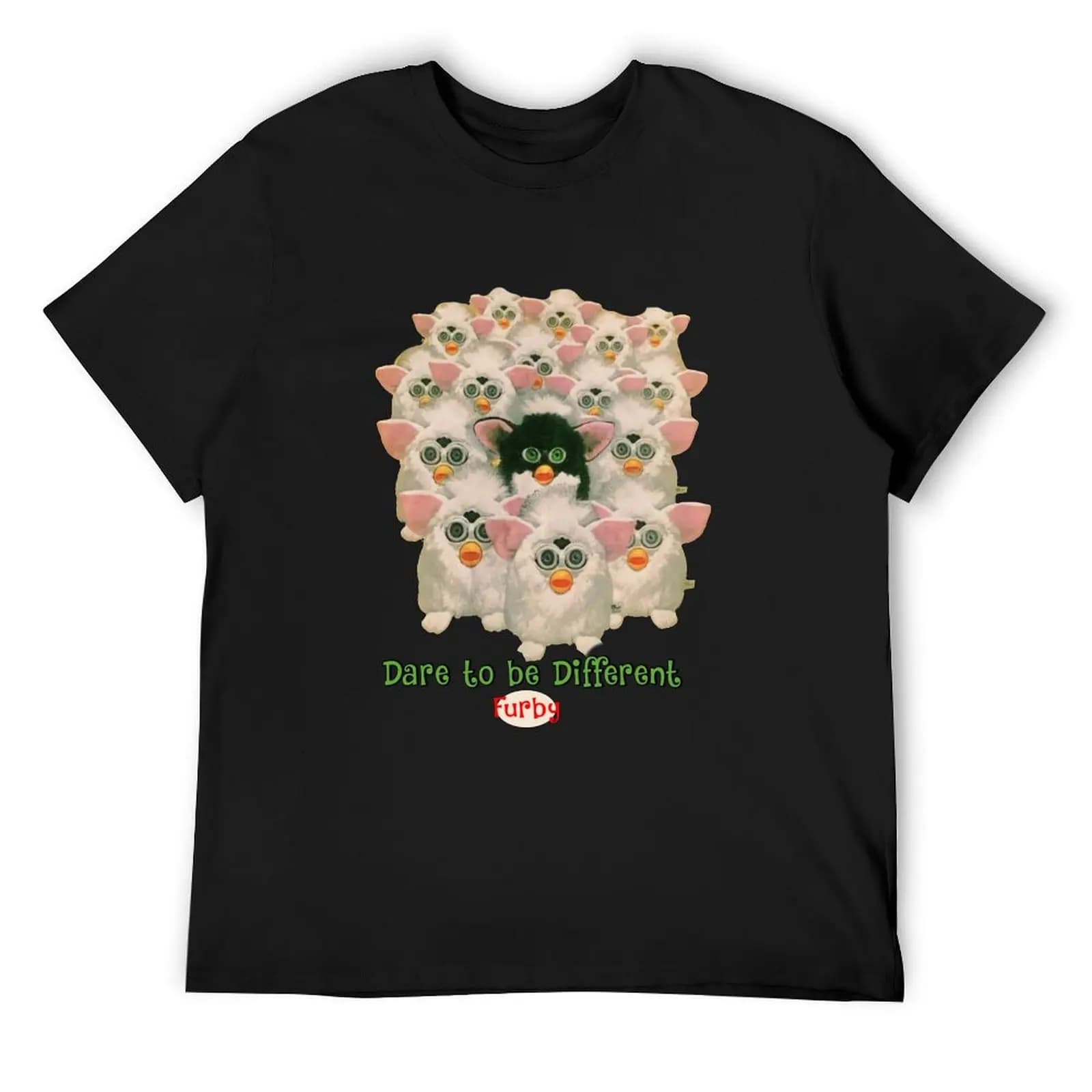 1999 Furby Vintage Dare To Be Different Tiger Electronics Classic 90_s + Y2k Pop Culture Craze T-shirt con animali di peluche robotici