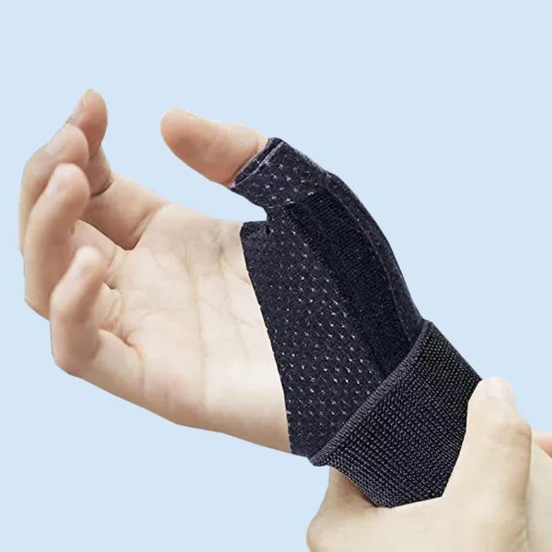 2 Pezzi Supporto per Pollice Regolabile con Nastro Elastico, Guanto Traspirante per il Sollievo dal Dolore da Tendinite