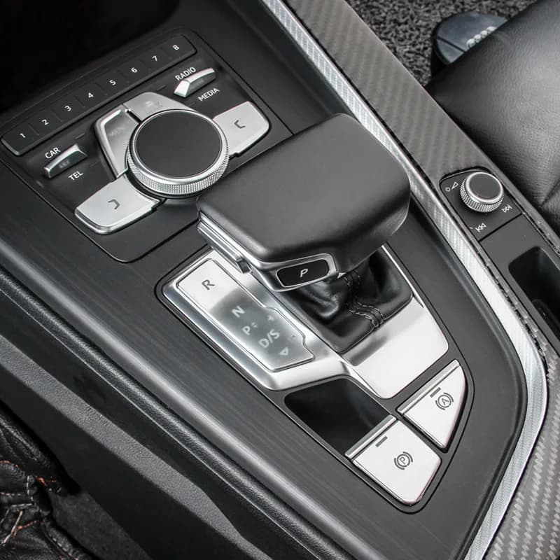 Ingranaggi, pulsanti multimediale e serratura della porta Copertura adesiva in metallo legato per modello Audi A4 B9 2017 2018 2019