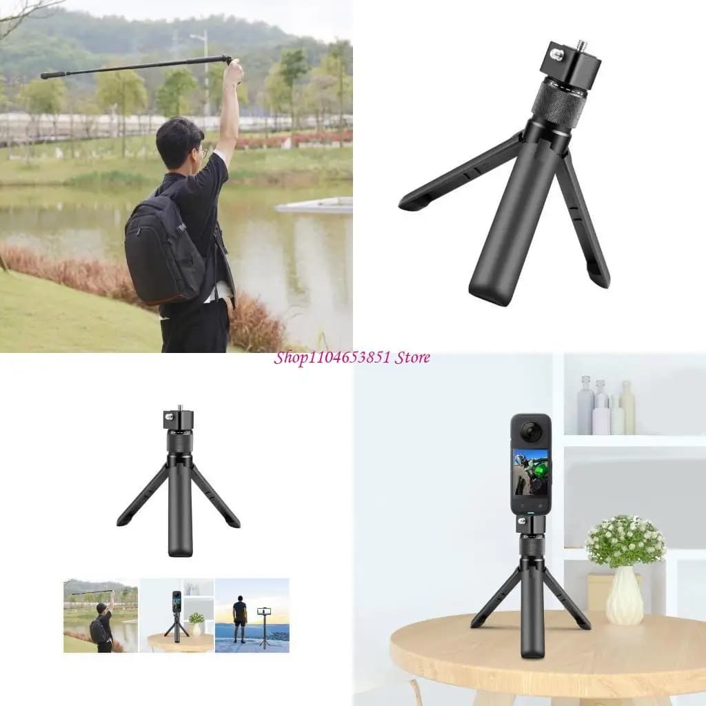 Lightweight Tripod Desk Tripod For 360 With Aluminium Build And 360 Degree Rotation Handle