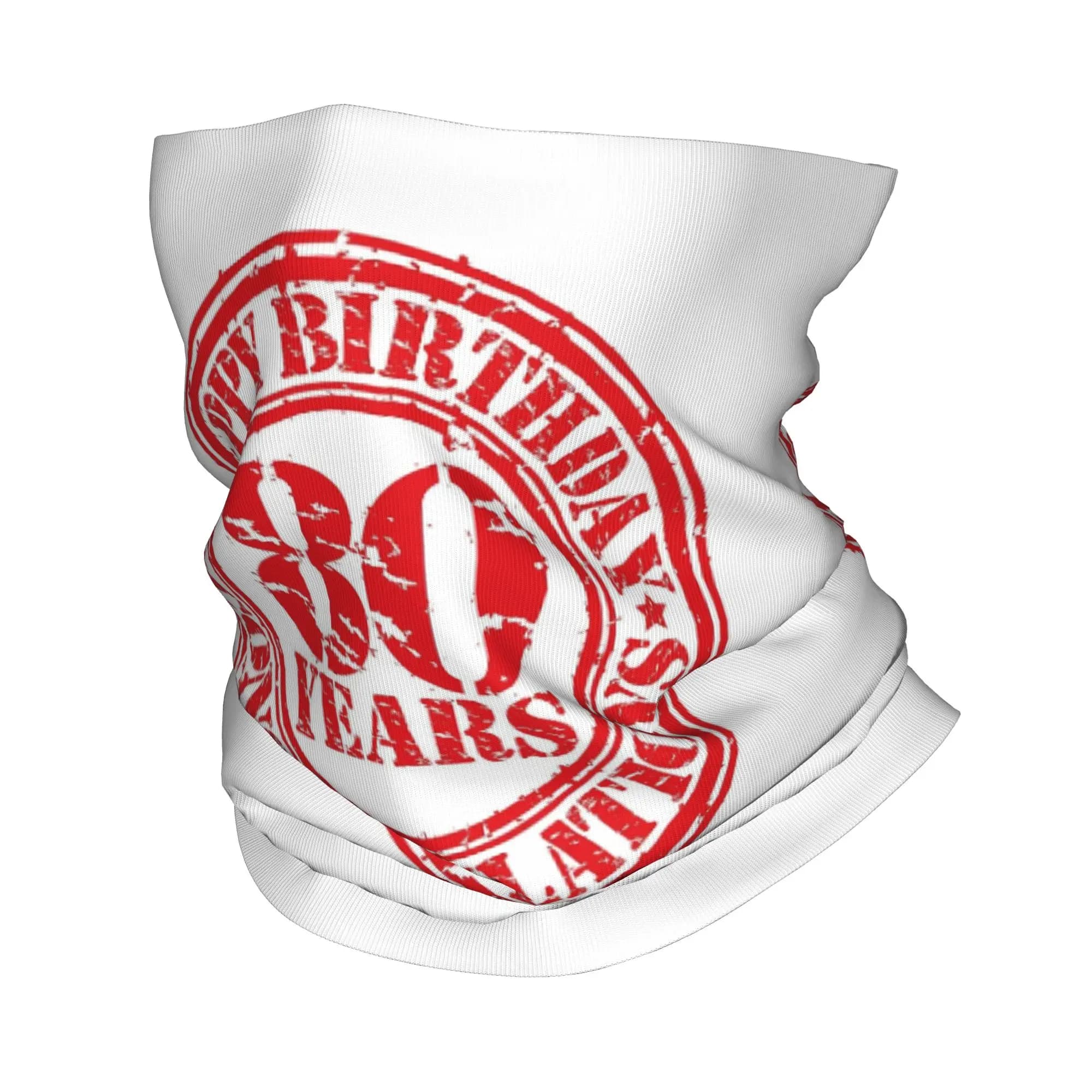80 years happy birthday congratulation Bandana Neck Gaiter Printed Magic Scarf Multi-use Headband Cycling For Men Women Adult