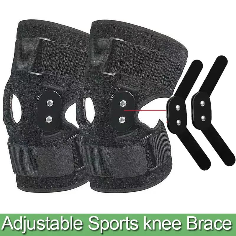 Ginocchiera incernierata Dolore regolabile Artrite ACL PCL Supporto per ginocchio a strappo di menisco con stabilizzatori laterali dei quadranti di bloccaggio per il ginocchio