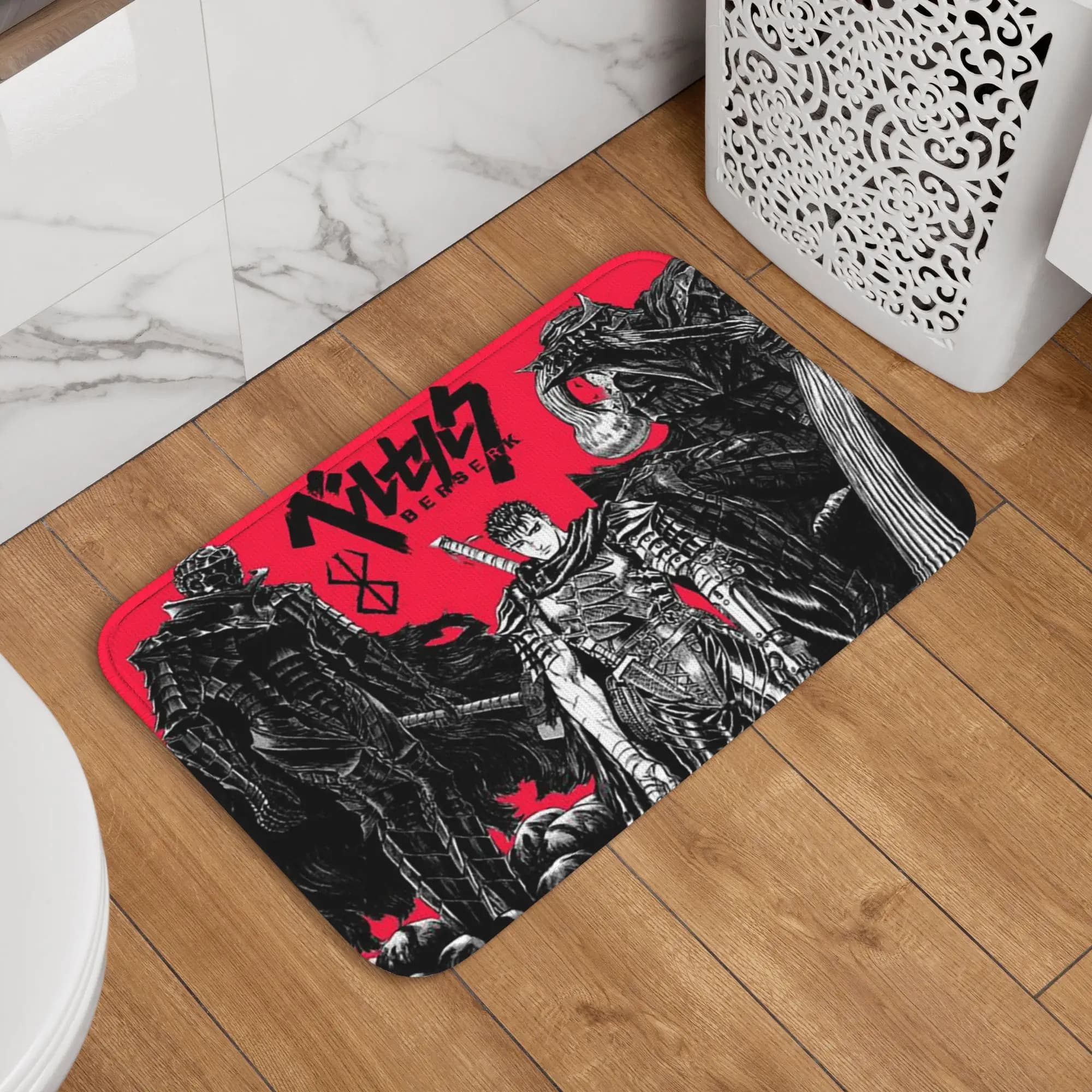 Tappetino Anime Berserk, manga e fumetti giapponesi, resistente, per cucina, ingresso, casa, balcone, tappetino per pavimento