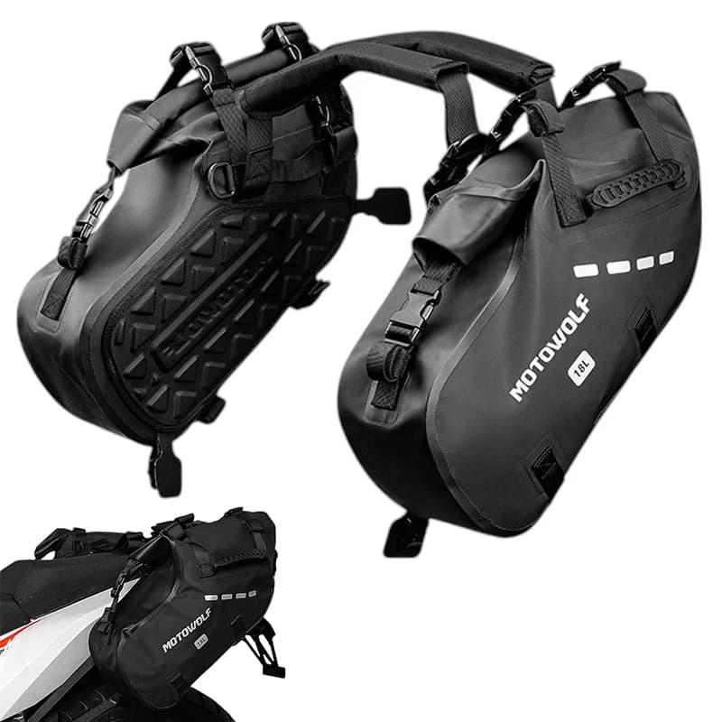 Borse laterali per bagagli da viaggio impermeabili universali per moto 18L/28L Borsa laterale per moto per Yamaha per Honda Kawasaki Borsa laterale