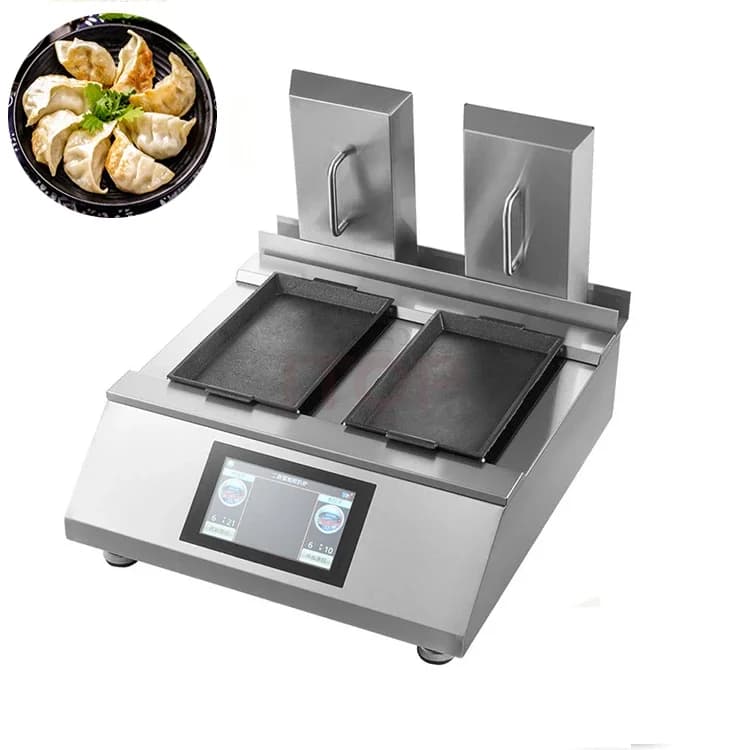 220V 110V 2/4 Pentole Elettrico Automatico Gnocco Gyoza Macchina di Frittura Padella di Maiale Panino Fornello Gnocco Frittura Padella Macchina