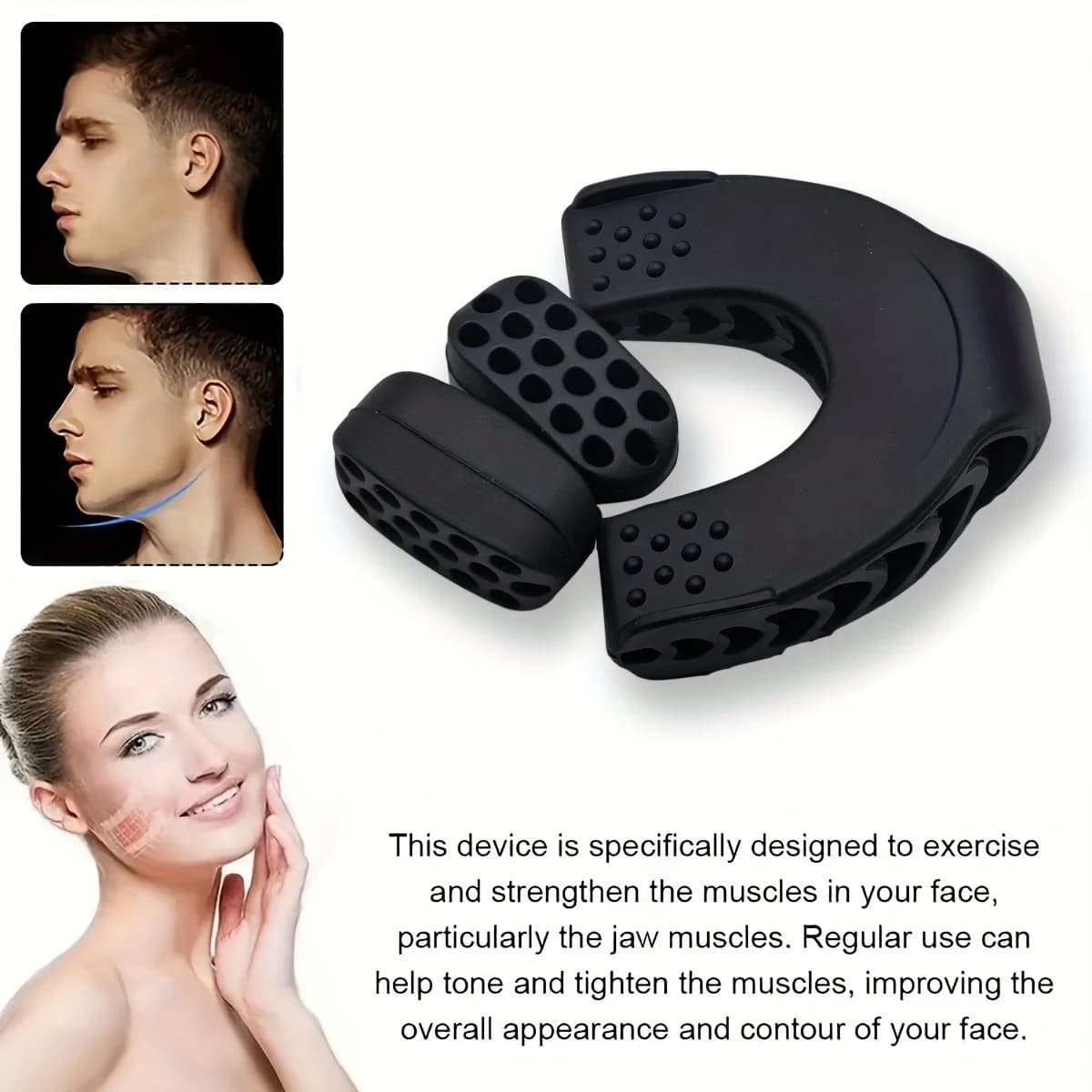3Pcs/set Jaw Exerciser New Facial Pop N Go Mouth Jawline Face Fitness Muscle Chew Ball Bite Breaker Training Equipment