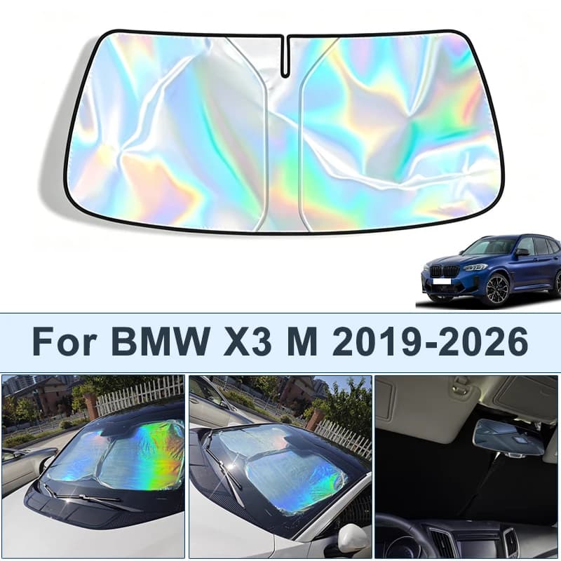 Parasole Pieghevole per Parabrezza Anteriore BMW X3 M 2019-2026, Protezione UV Riflettente, Accessori Interni Auto