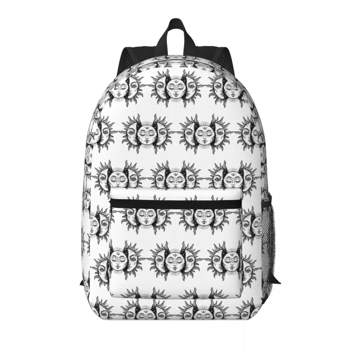 Zaino per studenti Solar Eclipse Sun And Moon, borsa da scuola, zaino da viaggio per escursioni, per uomo e donna, borsa a tracolla
