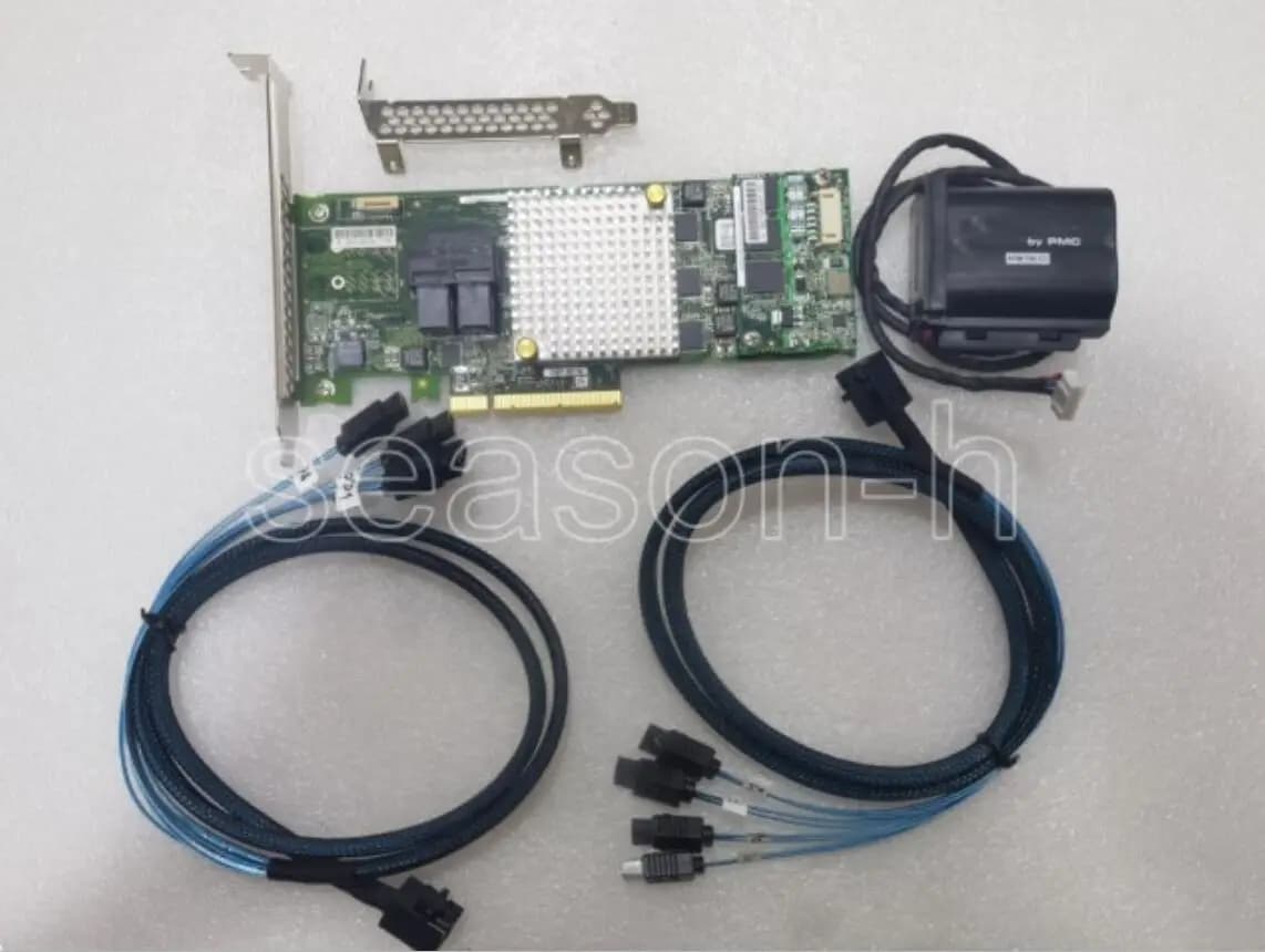 ASR-8805 Scheda controller raid SAS/SATA/SSD da 12 GBPS + AFM-700CC + 2 pezzi 8643-4SATA