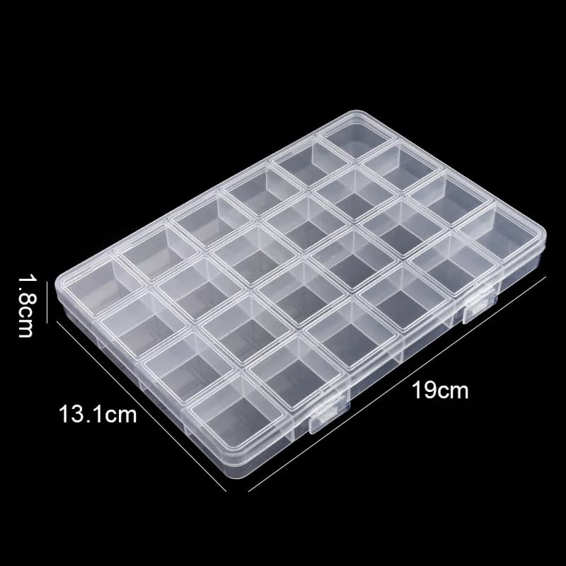 Mini contenitore trasparente per riporre piccoli oggetti, scatola per orecchini con perline, piccoli strumenti per mobili, accessori, parti fatte a mano
