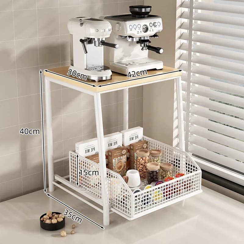 Scaffale da cucina per forno a microonde, ripiano superiore per forno, portaoggetti per cuociriso e friggitrice ad aria, scaffale portaoggetti da cucina
