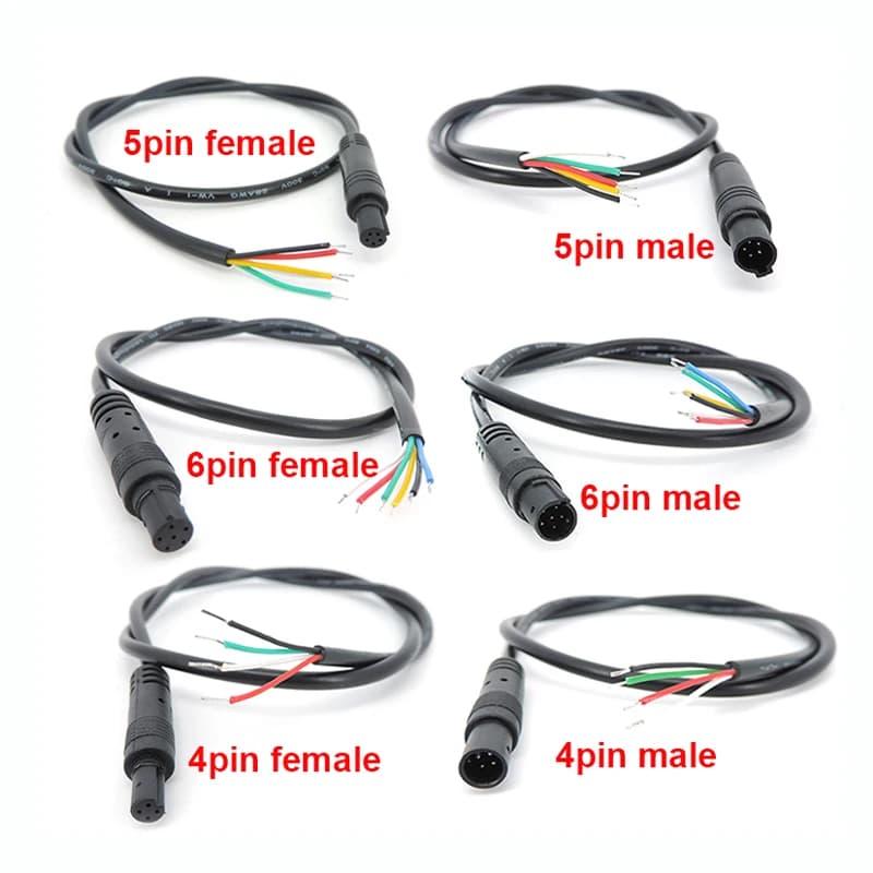 50CM Coda Cable 4Pin 5Pin 6Pin 8Pin Jack Male Female Spina Auto DVR Camera Extension Cable FAI FROM TE Power Cable