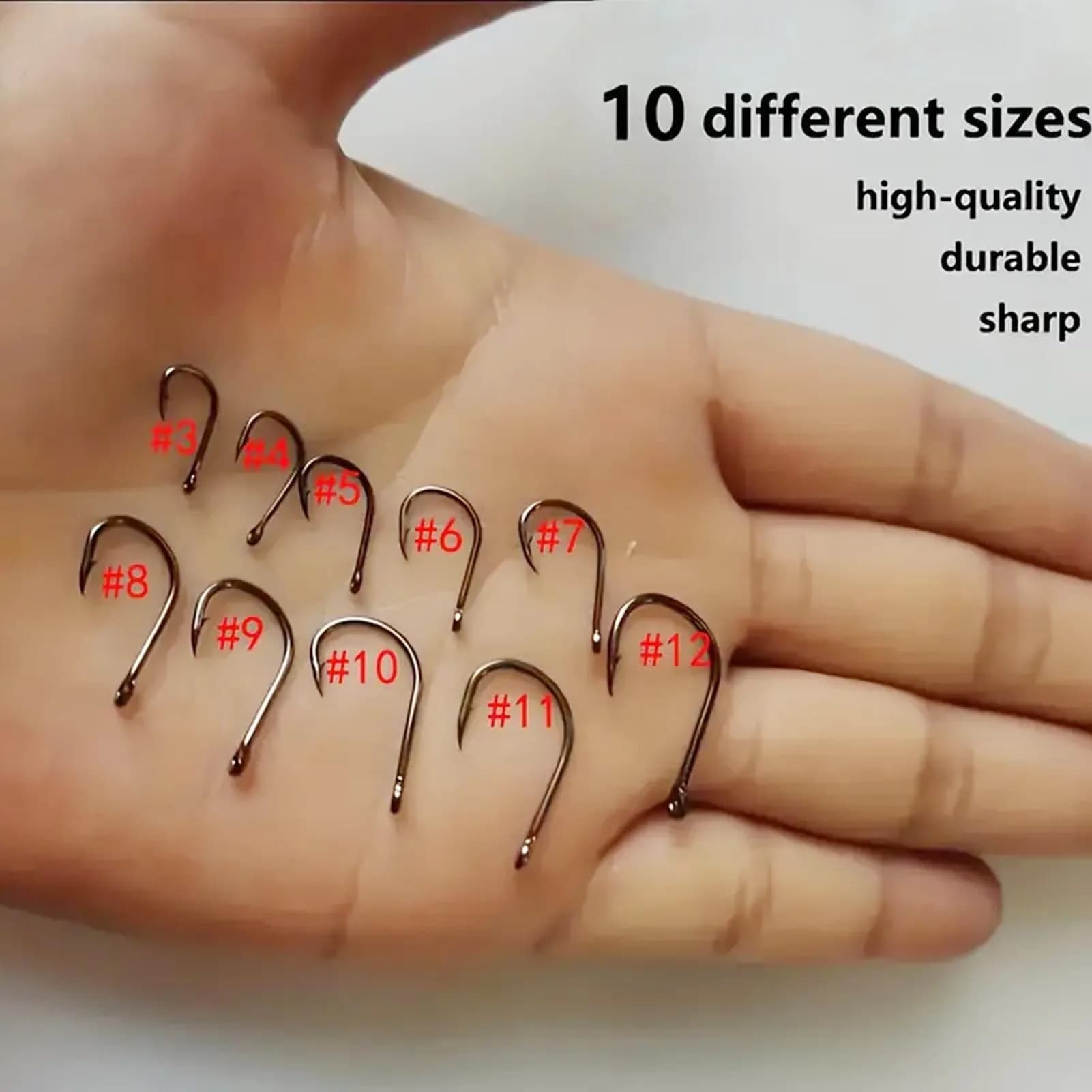 100/500 pieces of fishing hooks 3-12 # Iseama hose fishing hooks with holes, sharp carbon steel, for fresh and salt water, for outdoor tool boxes