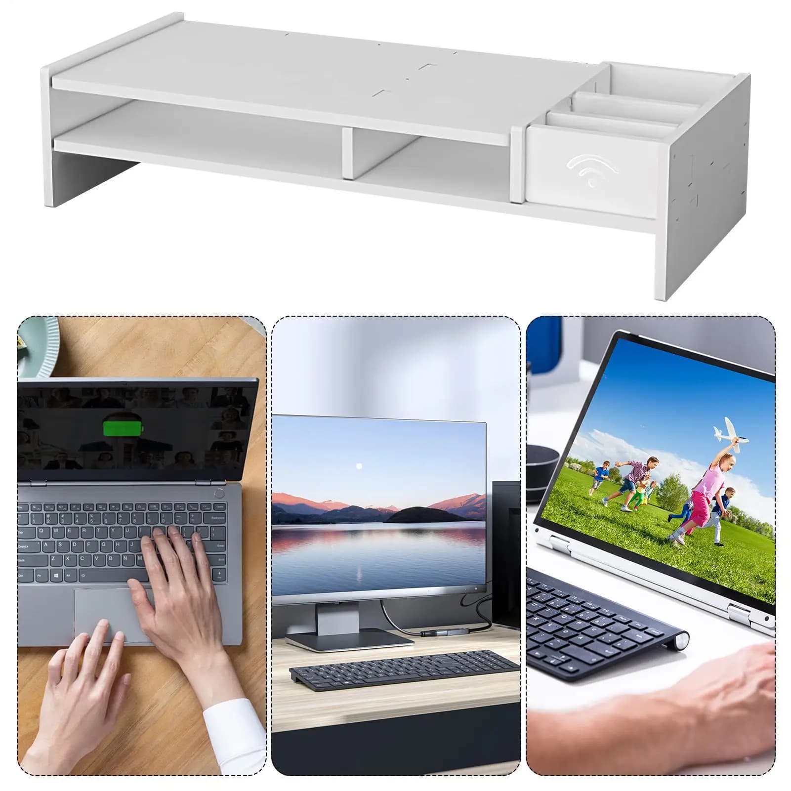 Table Monitor Stand Large Load Bearing Home Office Laptop Riser Eyesight Protection Protect Cervical Spine Computer Accessories