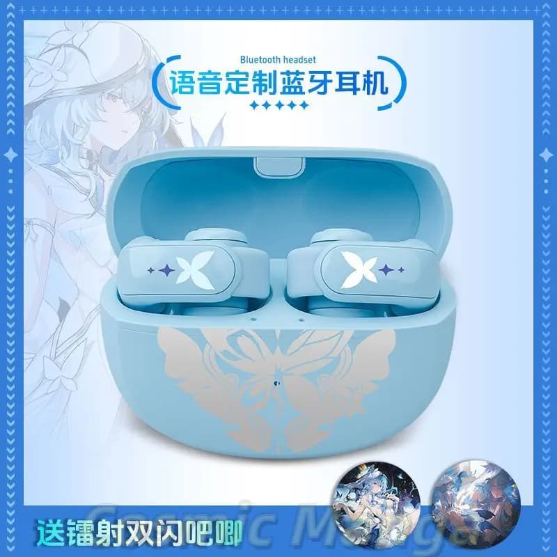 Wuthering Waves HThe Shorekeeper Cosplay Bluetooth Wireless earphones with in-ear noise reduction, long-lasting battery, gift for game
