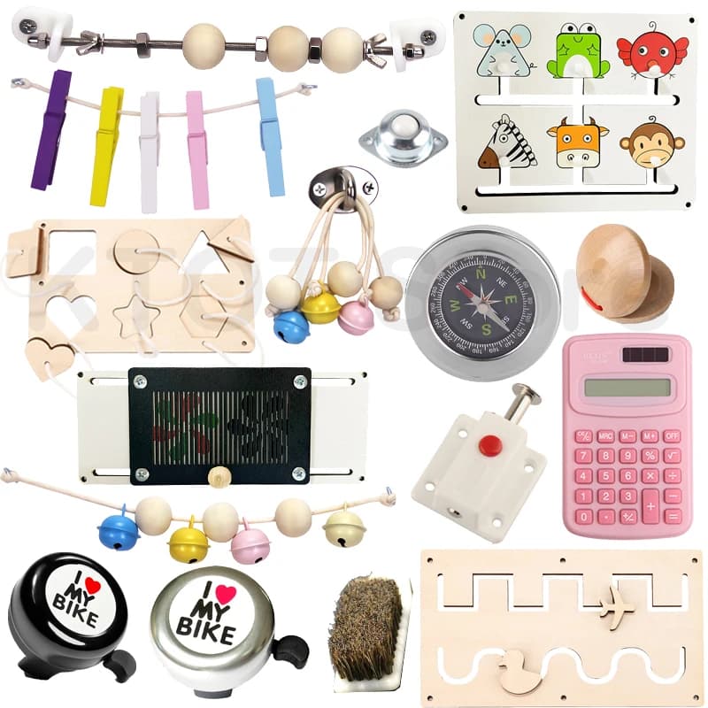 Fai da te Educazione precoce Tavola occupata Puzzle Montessori Accessori giocattolo Suonare perline Formazione sensoriale per bambini Flessibilità delle mani