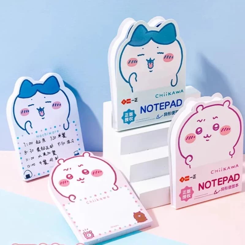 Adesivi a forma di Iigen Chiikawa, blocco note portatile con simpatici cartoni animati, utilizzato negli uffici degli studenti per promemorizzare i post-it di cancelleria.