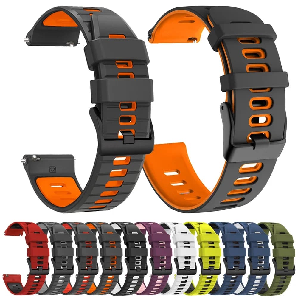 Cinturino in silicone 22mm 20mm per TicWatch Pro 3 Ultra LTE GPS E E3 E2 S2 Pro X 4G GTW 2021 Braccialetti Smartwatch Donna Uomo Cinturino