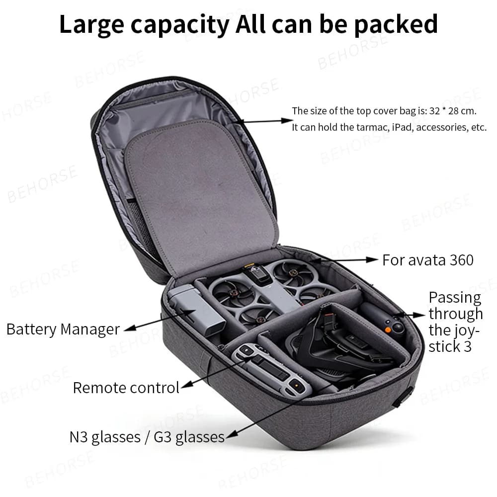 Shockproof Carry Backpack For DJI Avata 360 Drone Motion Fly More Combo Goggles N3 RC 2 Storage Bag For Drone Accessories