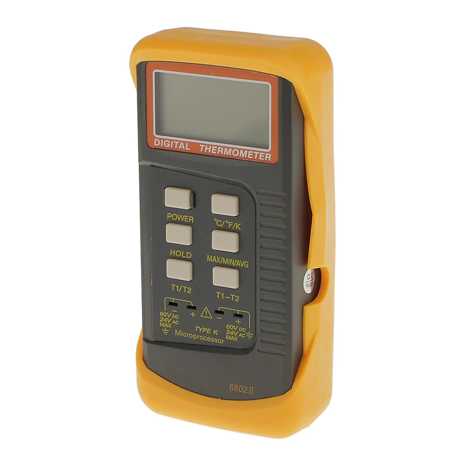 Dual Channel Digital Thermometer with LCD Display, Electronic Probe for Measurement Internal and External Temperature