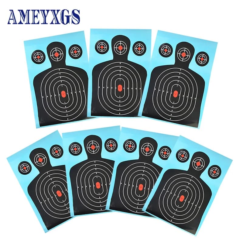 12 pz 12x18 pollici tiro con l'arco bersaglio di carta tiro adesivo in PVC blu arco e freccia caccia tiro accessori per l'allenamento