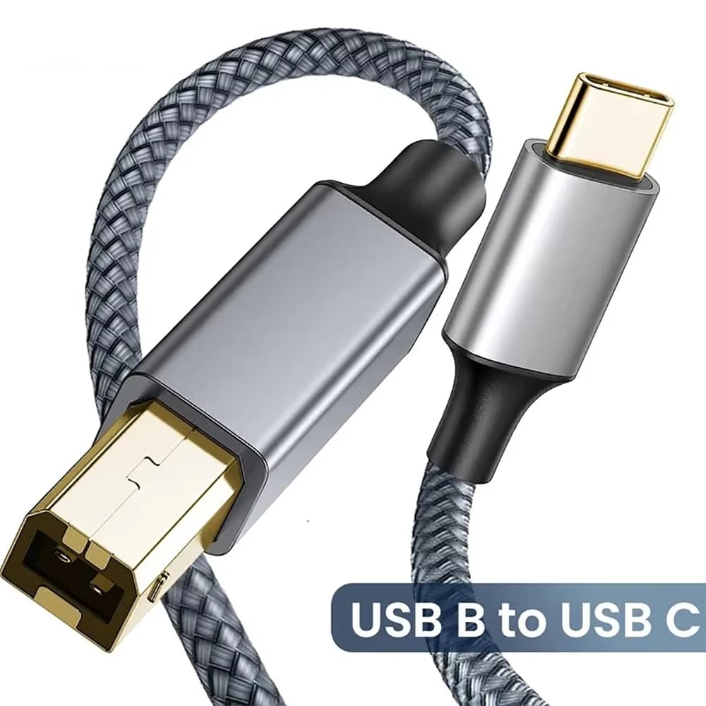 Mobile Phone Type C To Square Port Printing Cable USB 2.0 High-Speed Mobile Phone Computer Cable Type-c Printer Data Cable