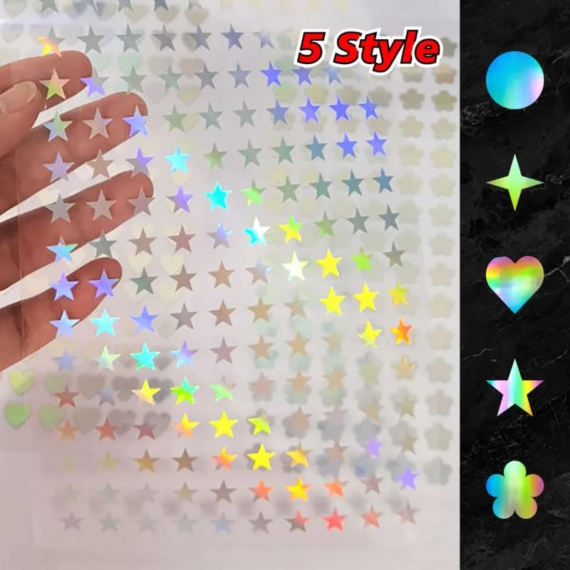 1 Sheet Laser Engraved Self-Adhesive Heart Paper Stickers for DIY Craft And Gift Decoration