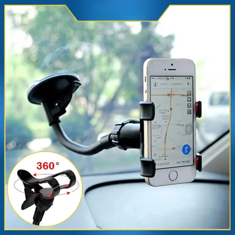 Universal swivel car telephone support, windscreen dashboard support, mobile phone support, GPS, flexible support, car accessories, 360 °