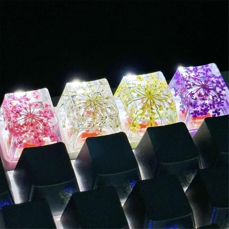 Copritasto con profilo OEM per tastiere meccaniche Copritasto con fiore retroilluminato in resina