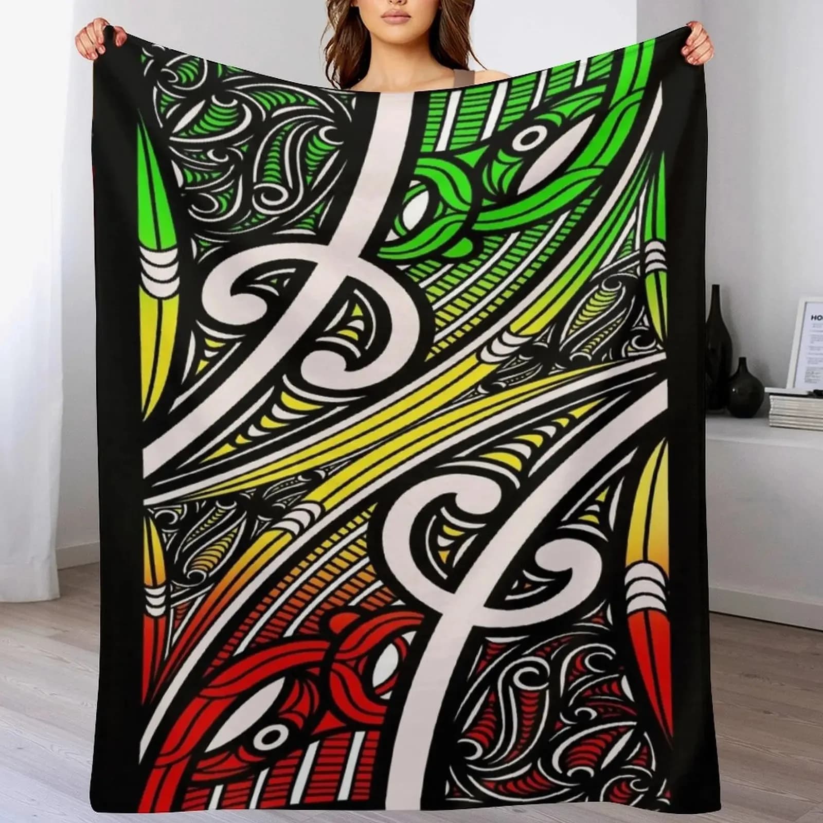 TNT - Coperta con design rasta, idee regalo per San Valentino, coperta decorativa da viaggio per divano, per l'inverno