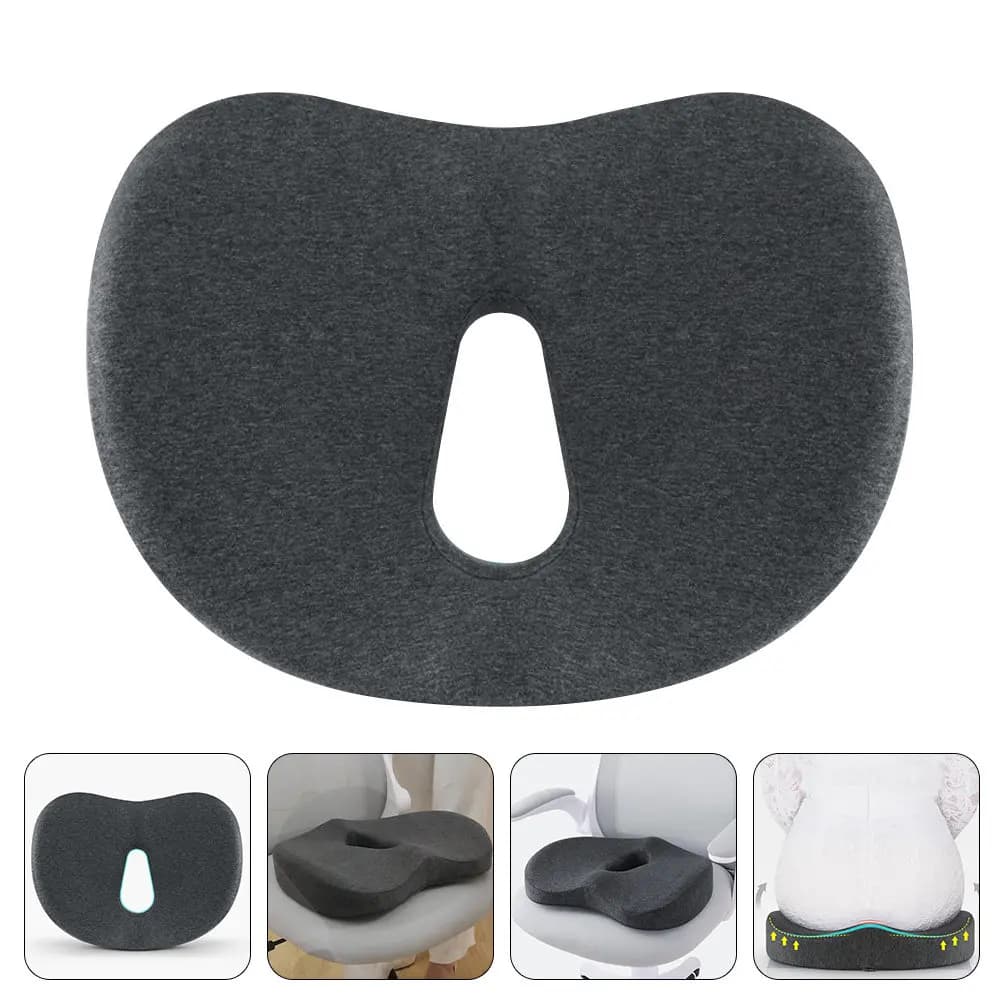 Cuscino Ergonomico in Memory Foam per Sedia da Ufficio, Supporto per Coccige, Sollievo dal Dolore al Coccige, per Scrivania e Auto