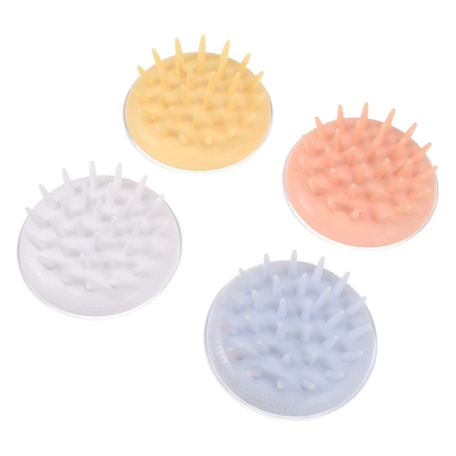 4Pcs Pet Bath Brush Soft Flexible Bristles for Dogs Cats Massage Shampoo Distribution Deep Cleaning Grooming Tool for Short Long