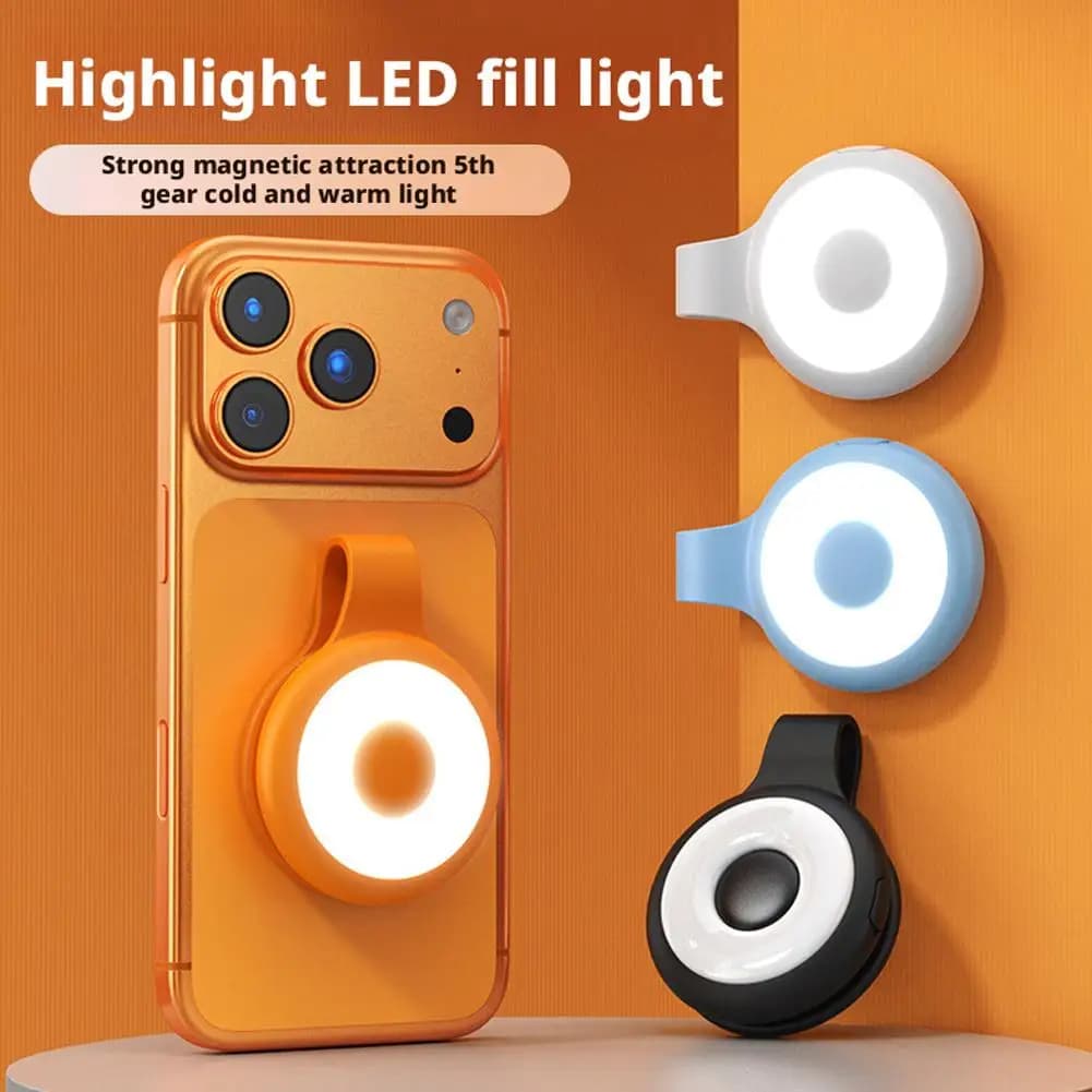 Compact LED Light Rechargeable for Phone, Magnetic Light for MagSafe, Multifunctional Magnetic LED Flashlight - Mini Keyring