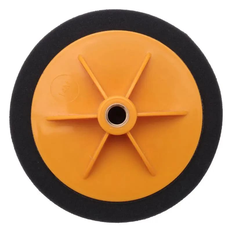 AS94-4X Kit di Spugne per Lucidatura Auto da 6 Pollici/15Cm, Pad M14 per Lucidatura e Ceratura Ruote, Strumento per Lucidatrice Auto, Nero