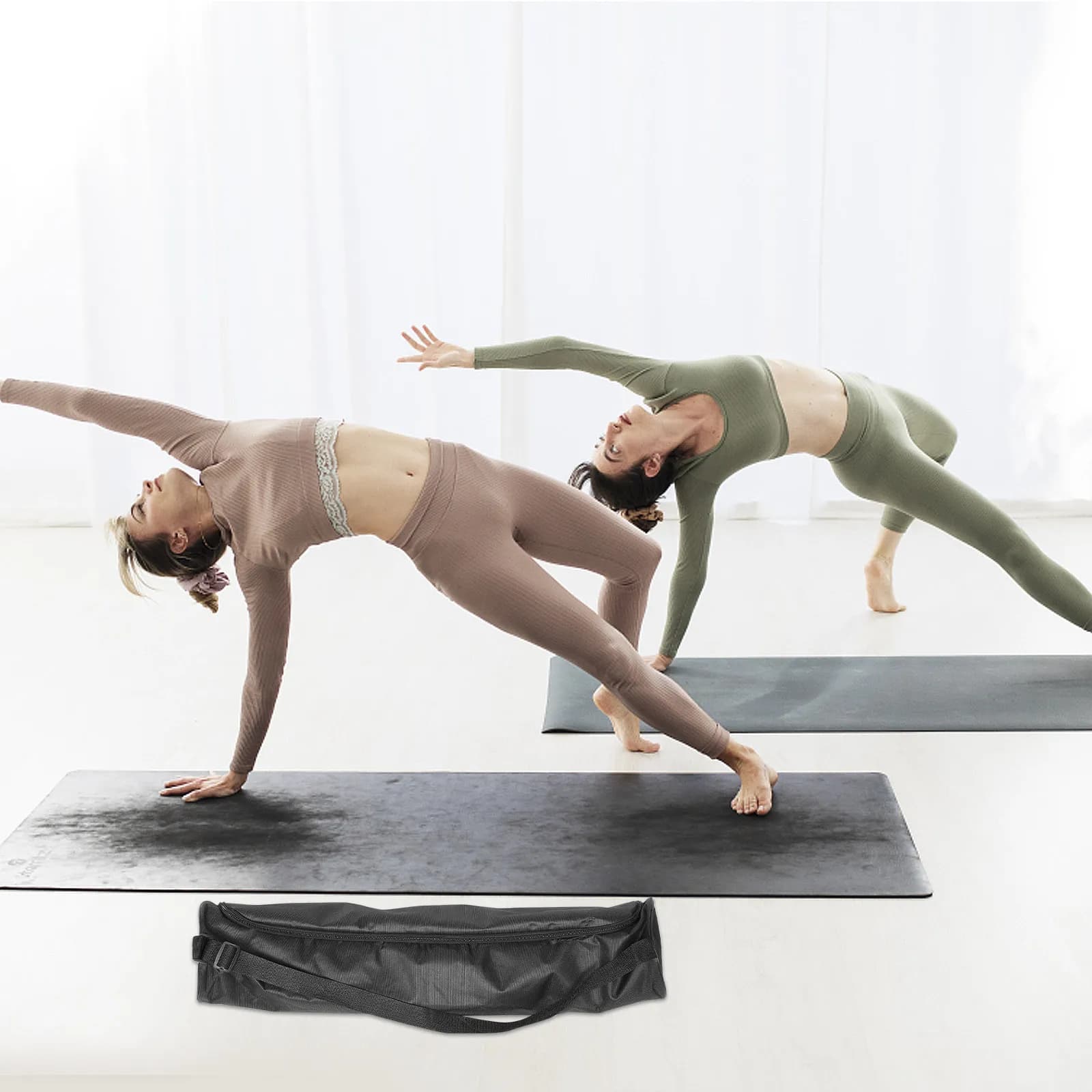 Borsa da Yoga Pieghevole in Tessuto Oxford, Capiente Borsa Multifunzione per Trasportare Tappetino e Accessori, Essenziale per la Palestra