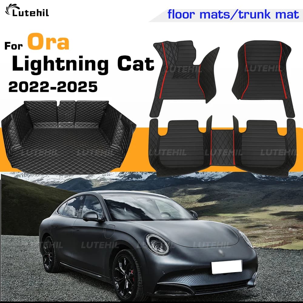 For Time Lightning Cat GWM Now 07 2022-2025 24 23 LUTEHIL Car Mat Custom Foot Reliefs Auto Full Cover Cargo Liner Trunk Zerbino