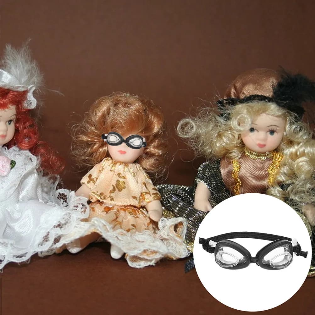 2 occhialini da nuoto in miniatura, occhiali da vista minuscoli, accessori leggeri per feste in piscina estive, occhialini da nuoto per bambini