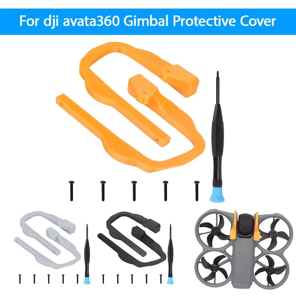 Protezione per Obiettivo Gimbal per DJI Avata 360, Antiurto e Antigraffio, Protezione Leggera in Plastica, Accessori per Drone con Viti