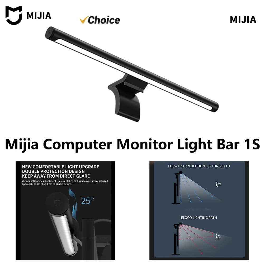 Barra Luminosa MIJIA 1S per Monitor PC, Lampada LED per Schermo, Luce Sospesa per Protezione Occhi Studenti, Lettura e Apprendimento -CN