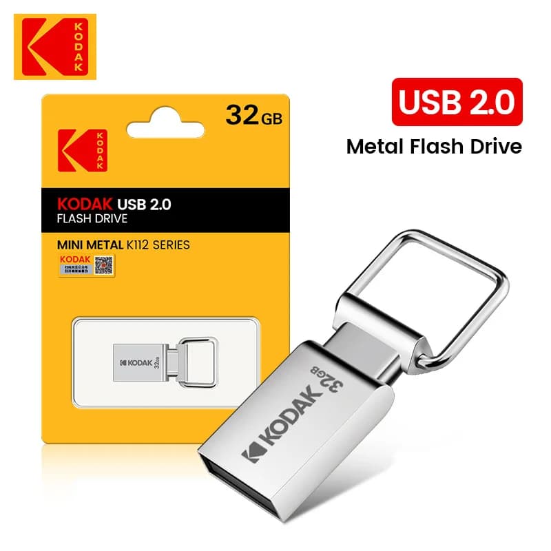 KODAK USB 2.0 K112 Dispositivi di archiviazione per chiavetta USB per auto in metallo da 32 GB
