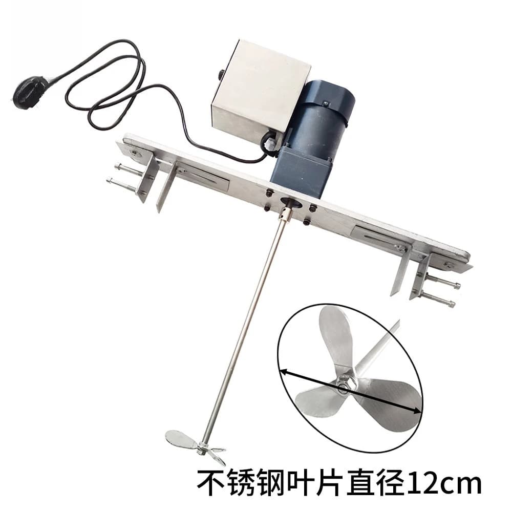 Stainless Steel Blade Candle Ghee Heating Barrel Tank Industrial Mixer with Fixed Bracket