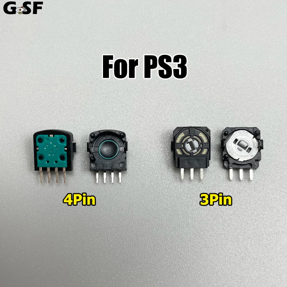 Sensore potenziometro di ricambio GSF 2-5 pezzi 3 pin 4 pin per controller PS3 con / senza vibrazioni
