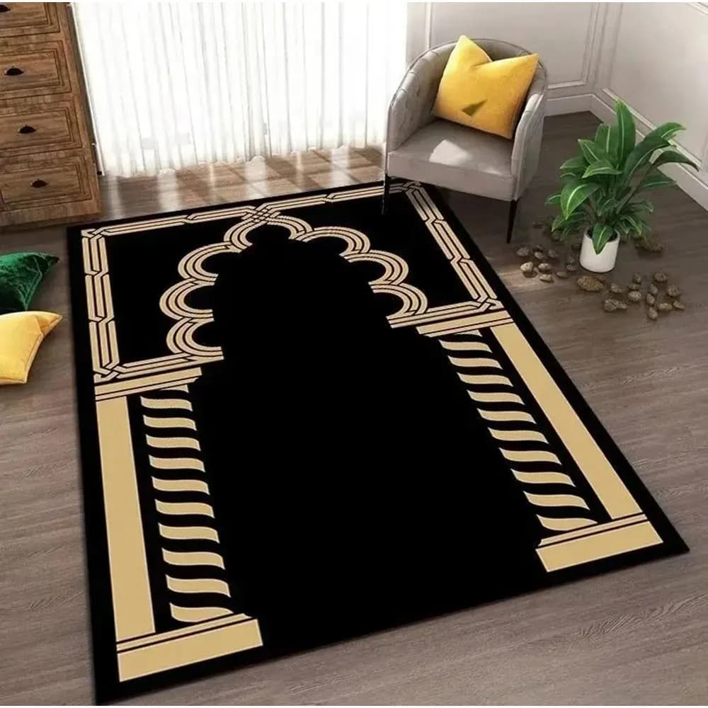 Islam Musulmano Preghiera Zerbino Soggiorno Decor Tappeti antiscivolo Camera da letto Comodino Morbido Zerbino Ingresso Zerbino Lavabile in lavatrice Tappeto