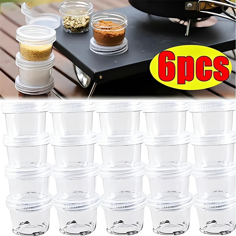 3/6PCS Seasoning Bottles Condiment Container Portable Travel Spice Container for Picnic Cooking Barbecue Camping Spice Kit
