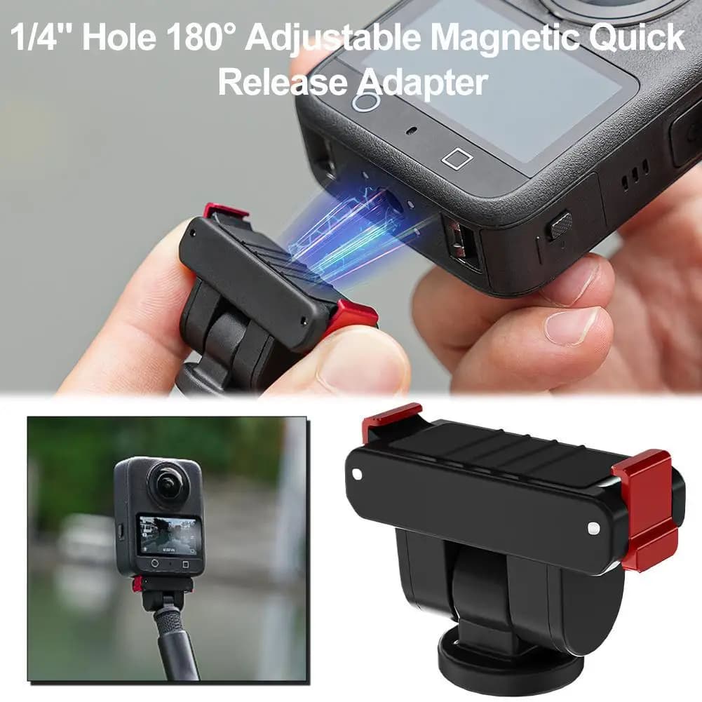 Magnetic adapter for DJI OSMO Action 5 Pro/Osmo 360 Quick release support with 1/4 screw expansion for DJI Action Camera