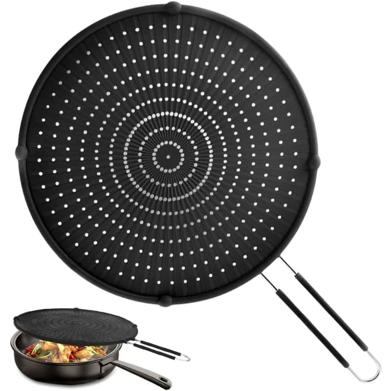 Silicone Antispruzzi Screen for Padella, 13 Inch Antispruzzi Protection, Antisprust Protections Heat Resistant for Cooking, Dishwasher Washable