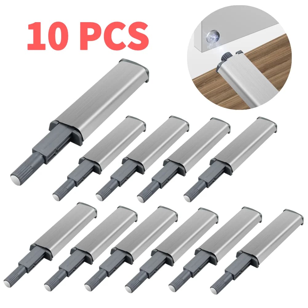 10 Pcs fermaporta Hardware dell'armadio ammortizzatore Soft Close Push To Open cassetto Soft Quiet Close Close Touch tampone maniglia invisibile