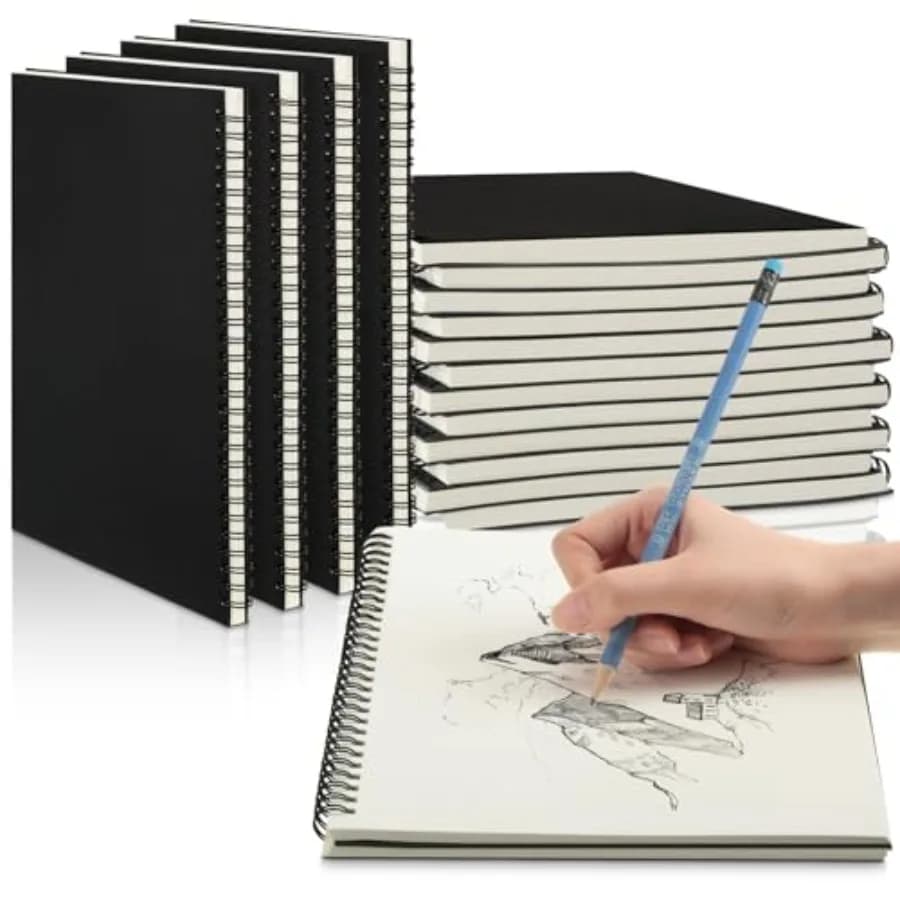 Pack Sketch Books Bulk 7.5" x 0" Spiral Bound Sketch Pads for Drawing Hardcover 60 Sheets Bulk Sketchbooks for Artist Adult Art