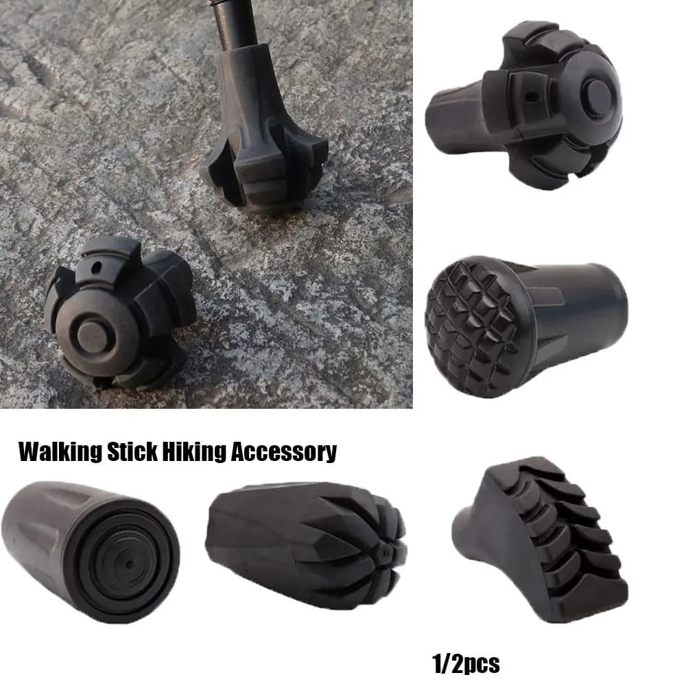 Nordic Style 9 styles hiking accessories Alpenstock head walking stick Trekking sticks protection pole replacement tips